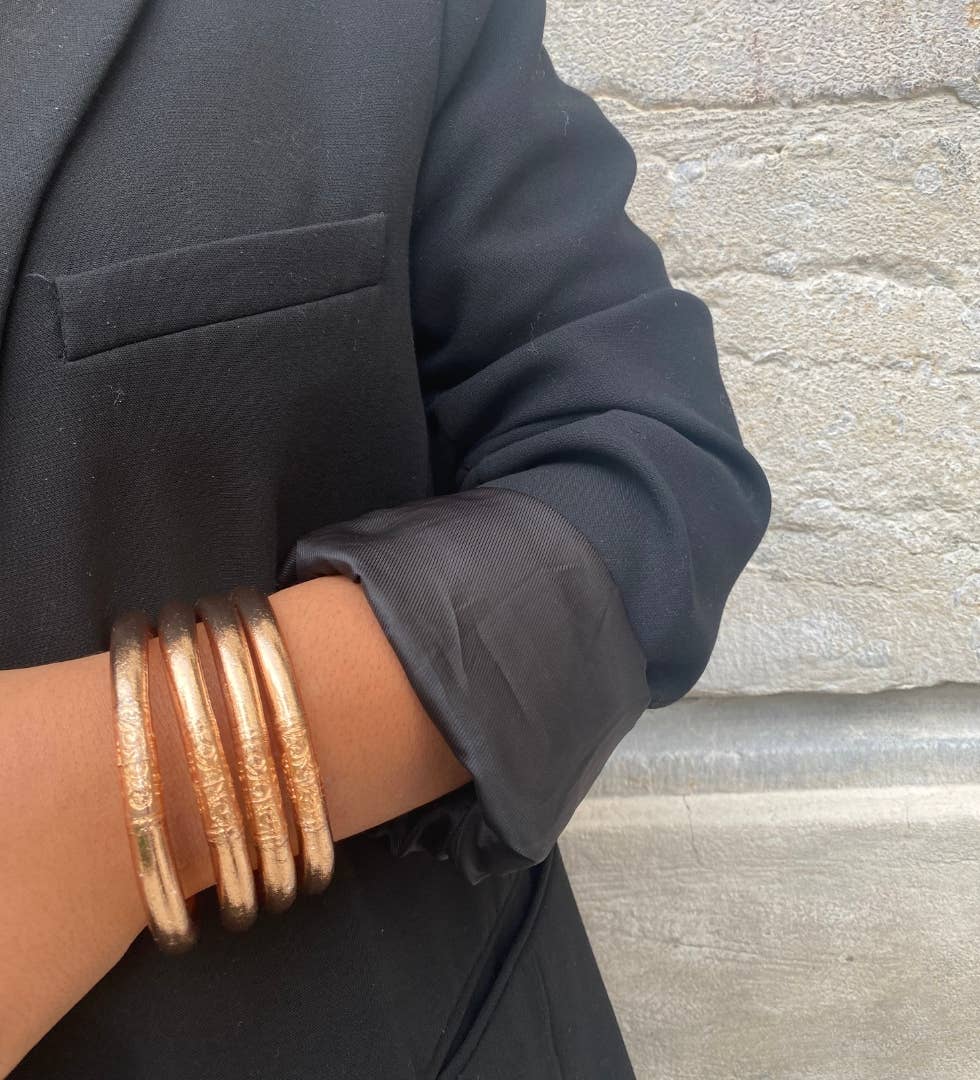 Véritable jonc bouddhiste 8 mm - champagne taille S