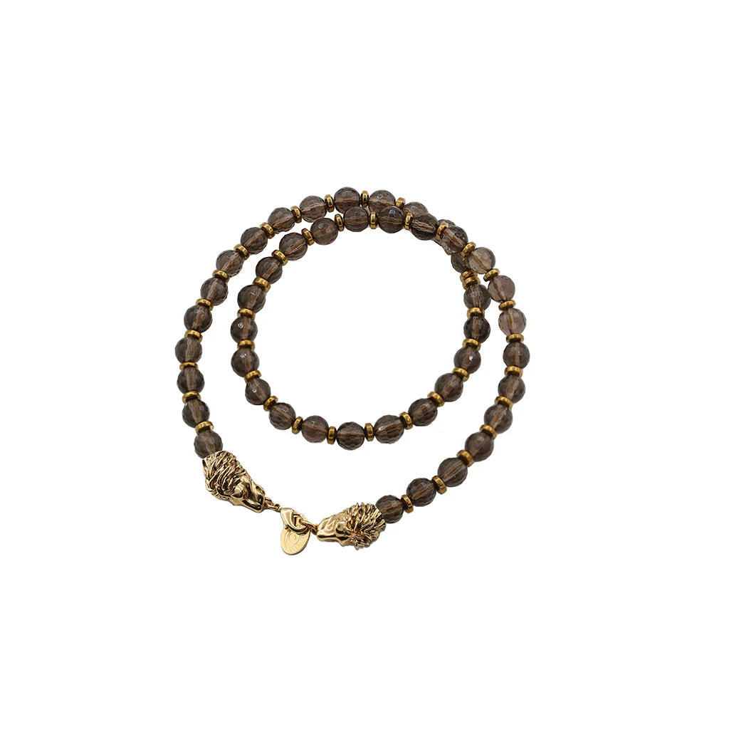 Collier enfilade Aya Quartz fume