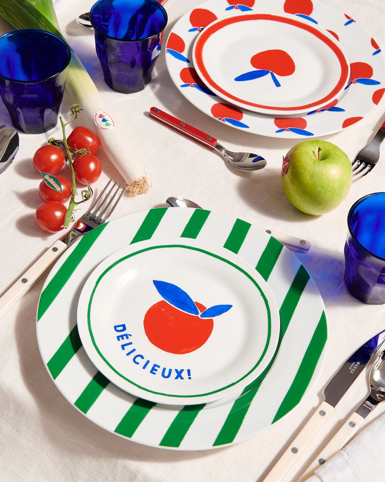 Assiette Délicieux ! en porcelaine - 19 cm