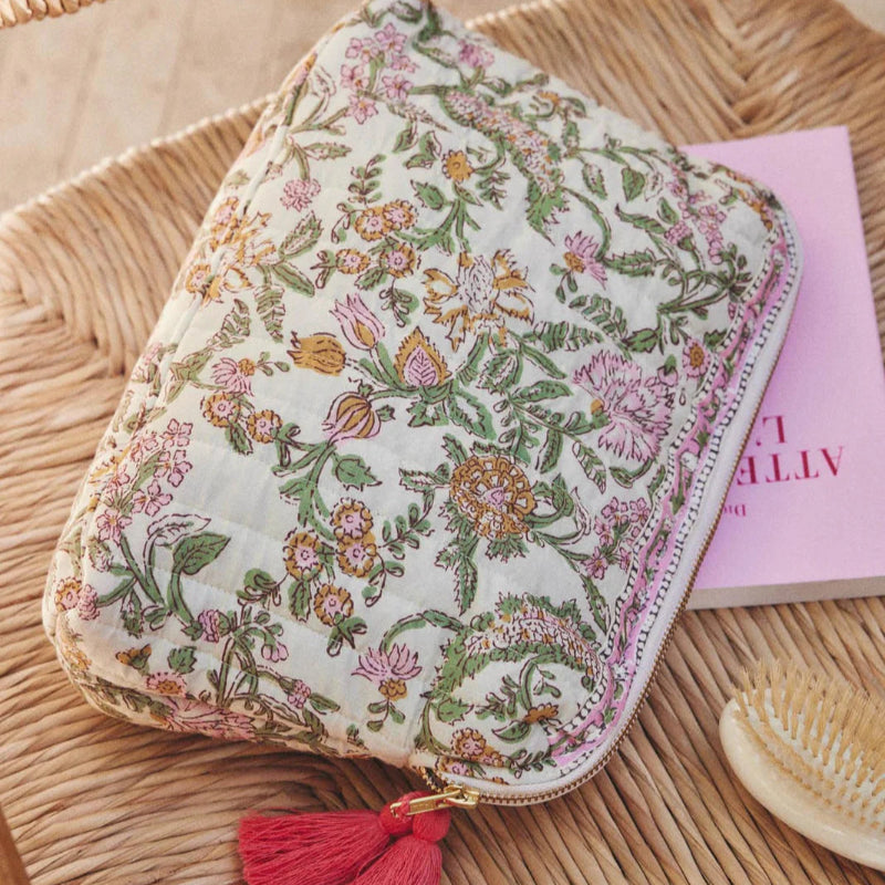 Trousse en tissu - Cream Mimosa Spring