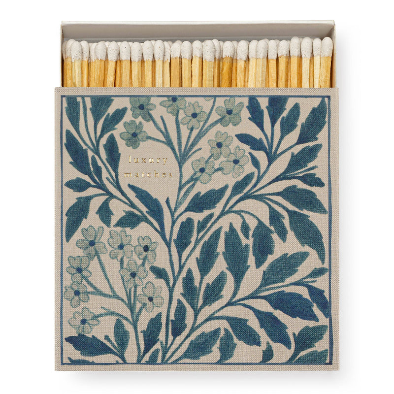 Blue Floral | Square - Allumettes de sécurité