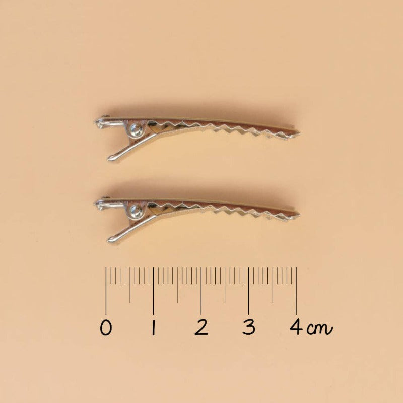 Barrettes mini cerises rouges (paire)