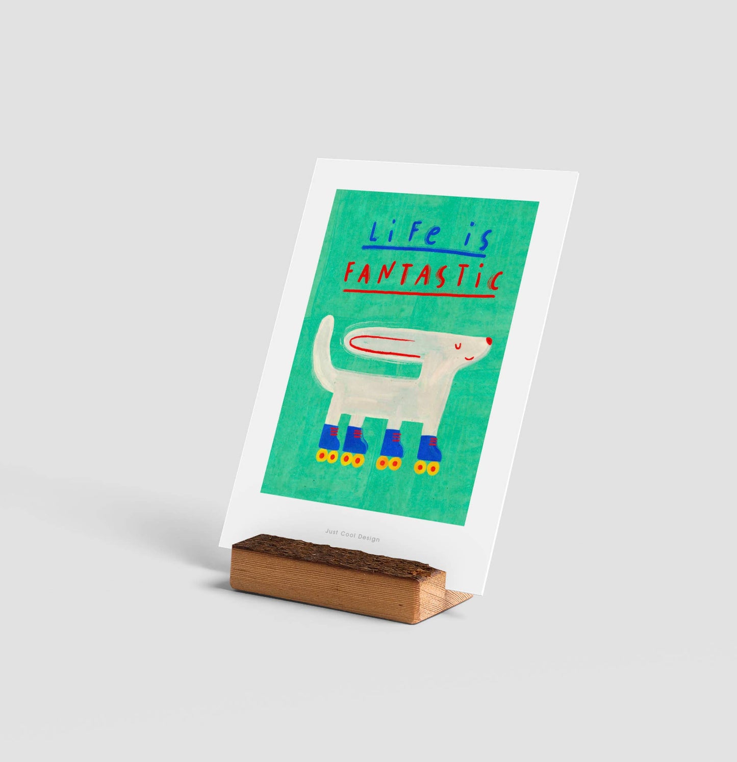 Carte Mini impression d'art Happy dog