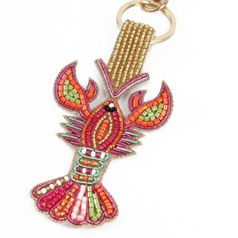 Porte-clés/Charme de sac Homard Arc-en-ciel