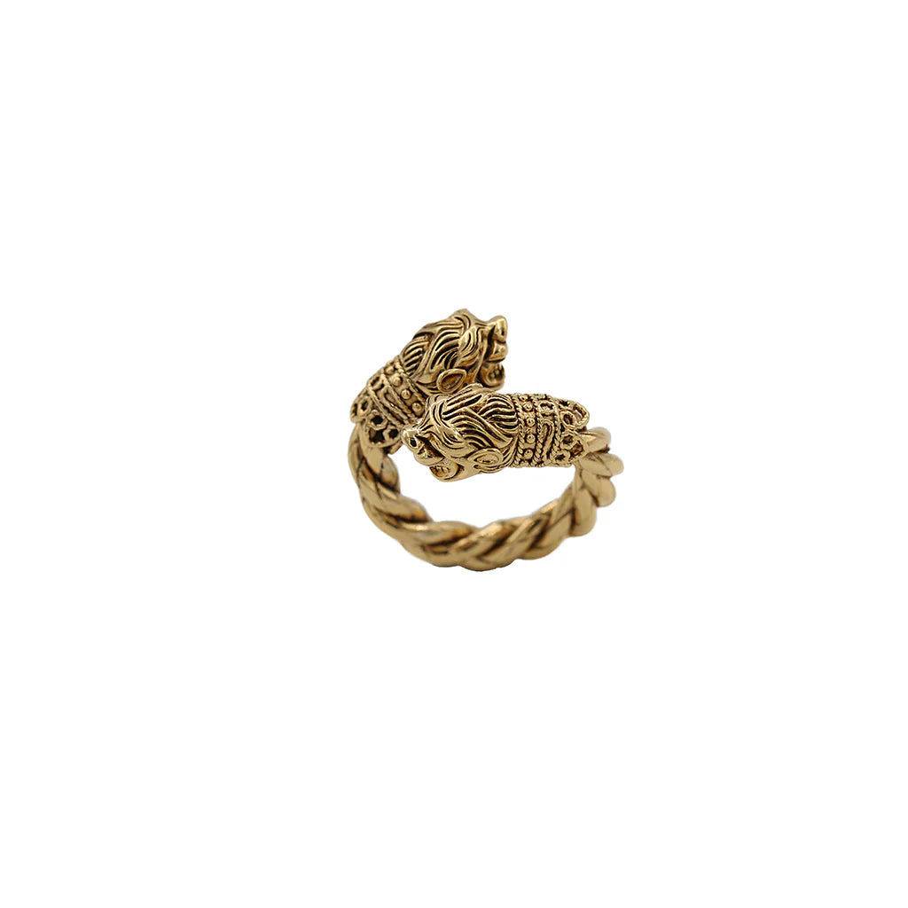 Bague Aya Lion torsadée