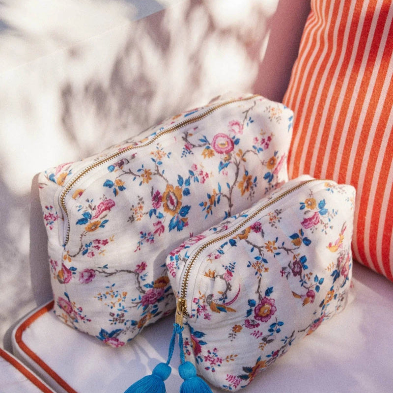 Trousse en tissu - Cream rétro Garden