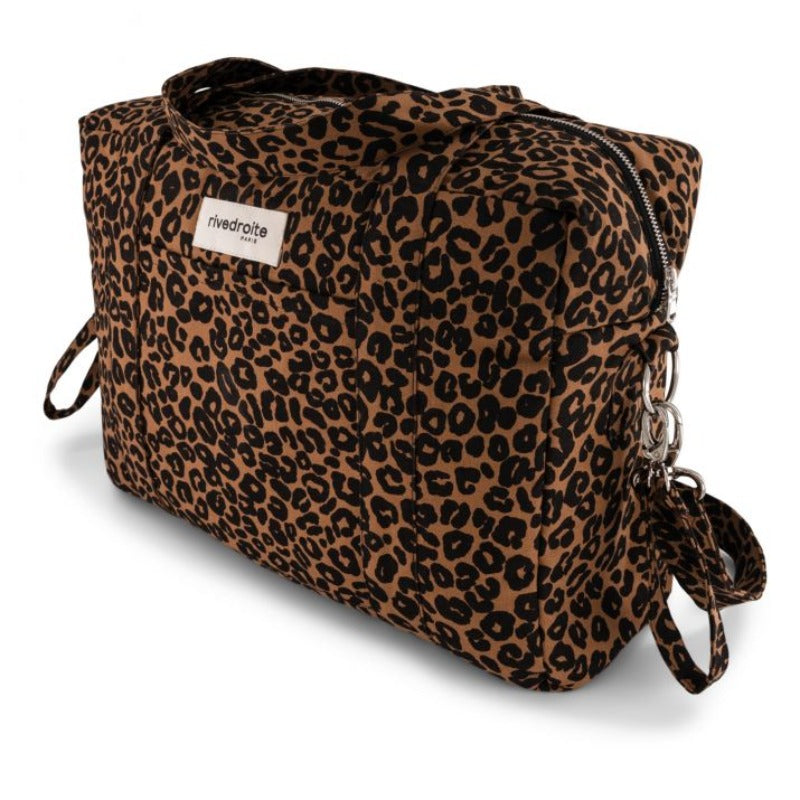 Sac à langer Darcy en coton recyclé - Léopard Wild