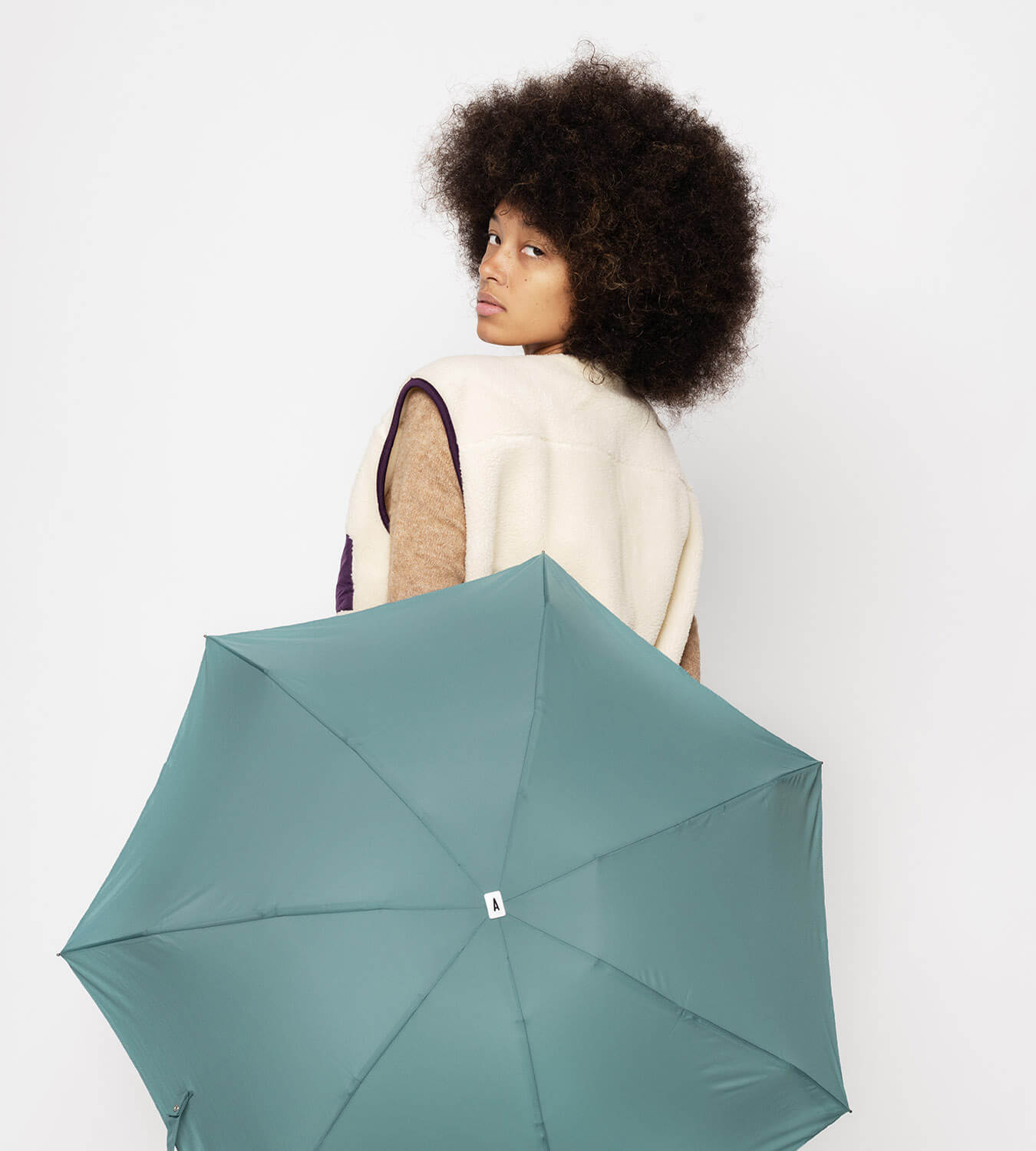 Mini-Parapluie adulte - AMBROISE - Vert sauge