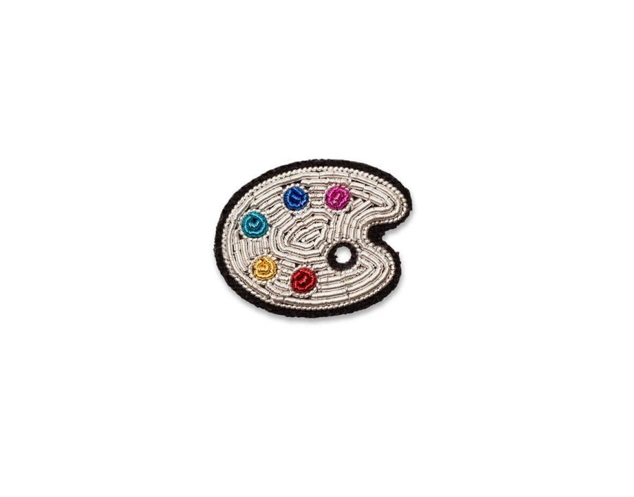 Broche brodée main - Palette