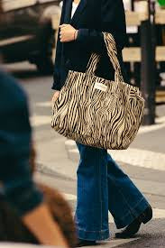 Sac 24H Célestins en coton recyclé - Zébré