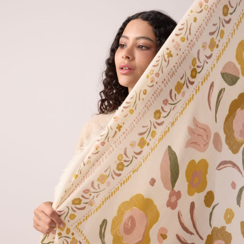 Foulard Laine Balkan Bronze