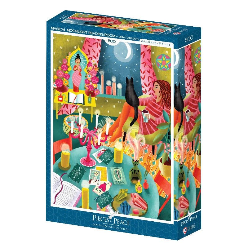 Puzzle 500 Pièces - Magical Moonlight Reading Room