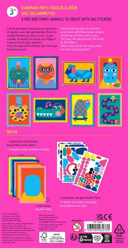 Les Ateliers Omy - Crazy Animals - Activités autocollants