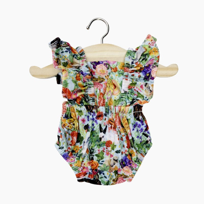 Barboteuse Retro Lou Les Lapins en jersey