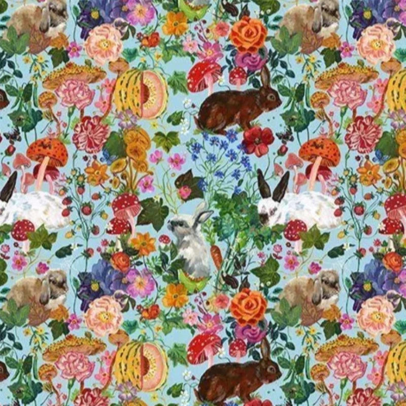 Barboteuse Retro Lou Les Lapins en jersey