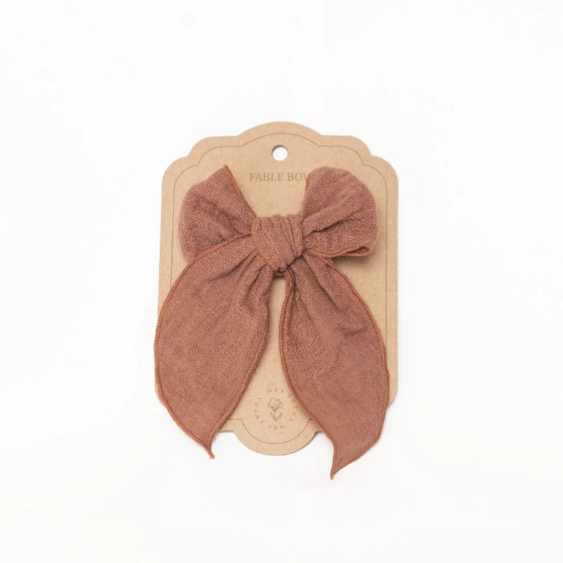 Barrette grand noeud - Fable - Rouille