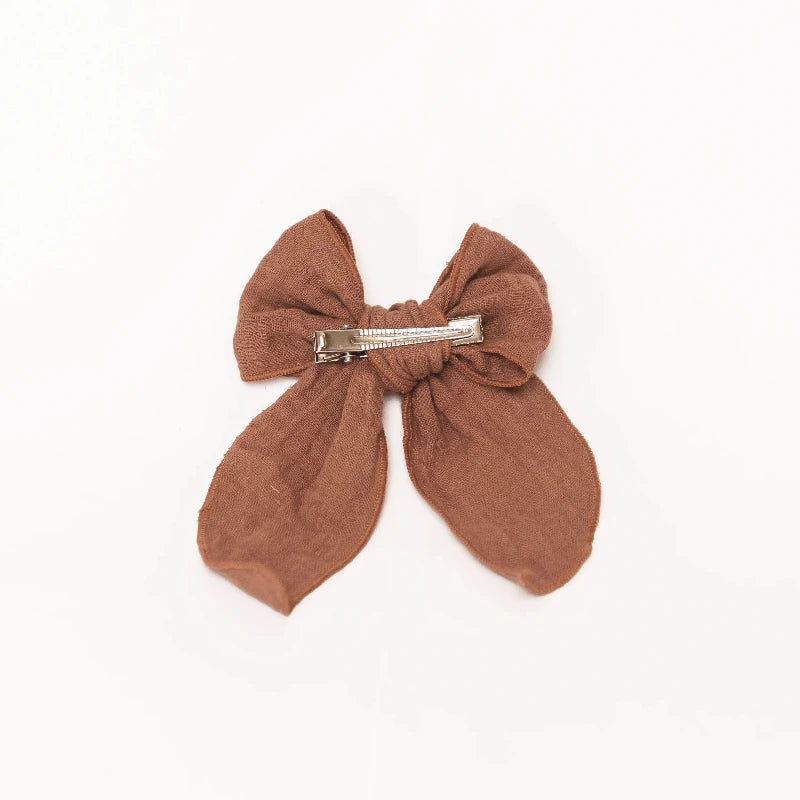 Barrette grand noeud - Fable - Rouille