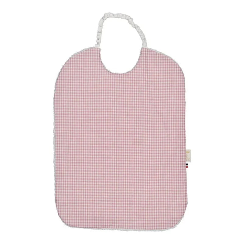 Bavoirs serviette de cantine à col élastique vichy lilas