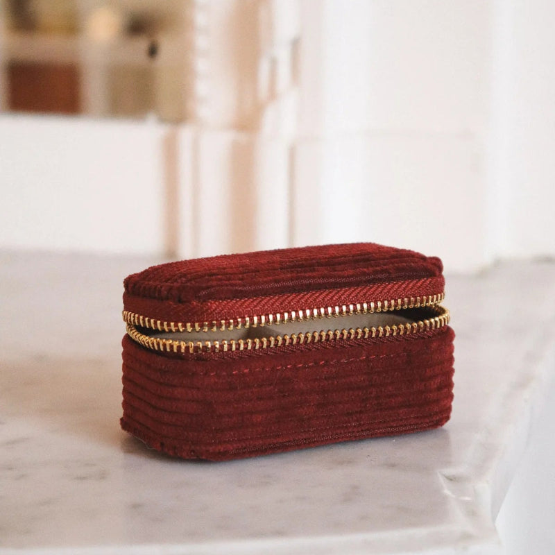 Mini boite à bijoux Voyage - Rouge Griotte