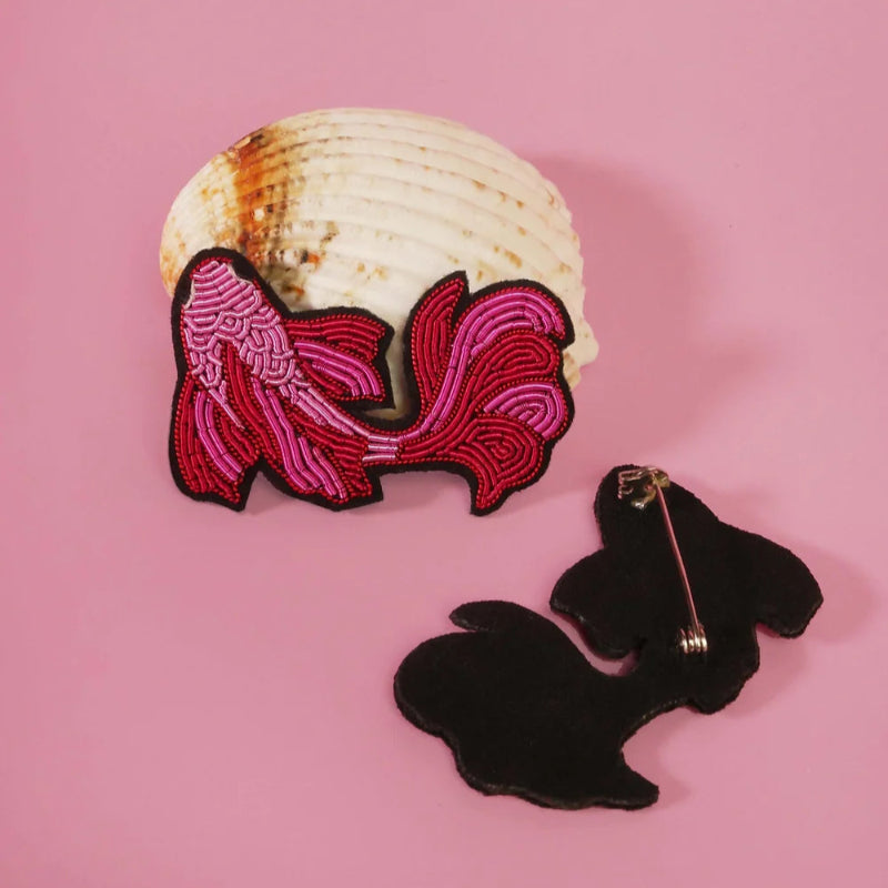 Broche brodée - Carpe Koï