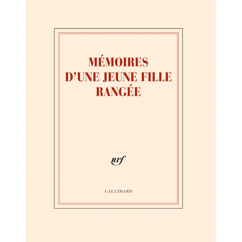 Cahier "Mémoires d'une jeune fille rangée"