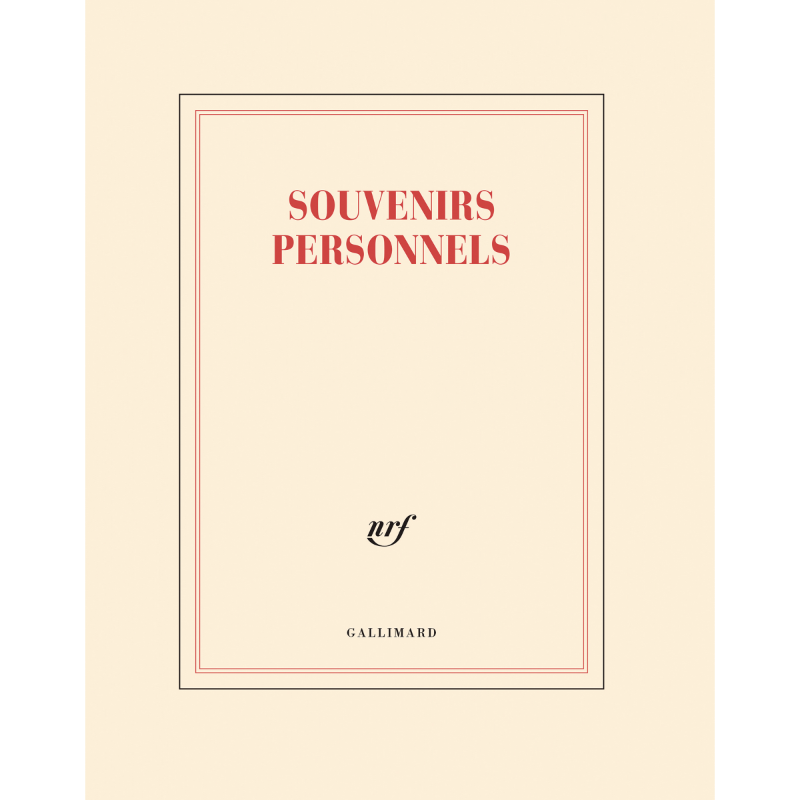 Cahier "Souvenirs personnels"