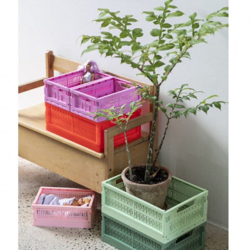 Caisse pliable de rangement - Midi - Candyfloss Pink
