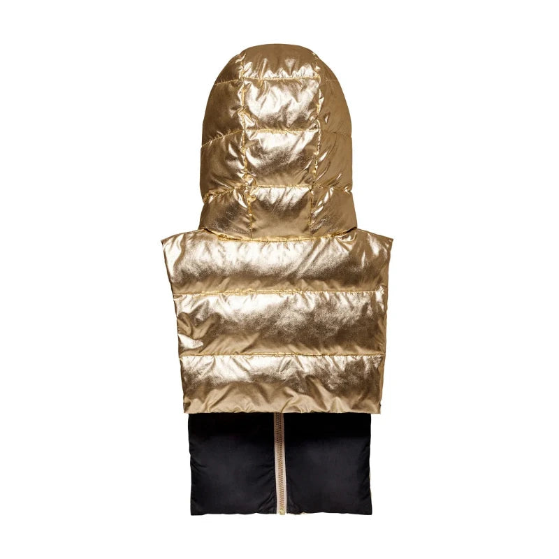 Capuche doudoune réversible - Dorée et noire