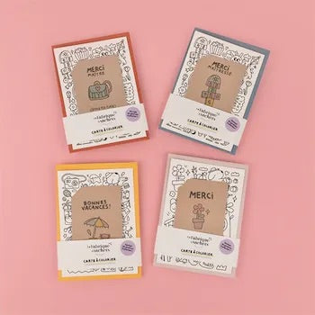 Carte à colorier et Sachet de graines - Nounou adorée
