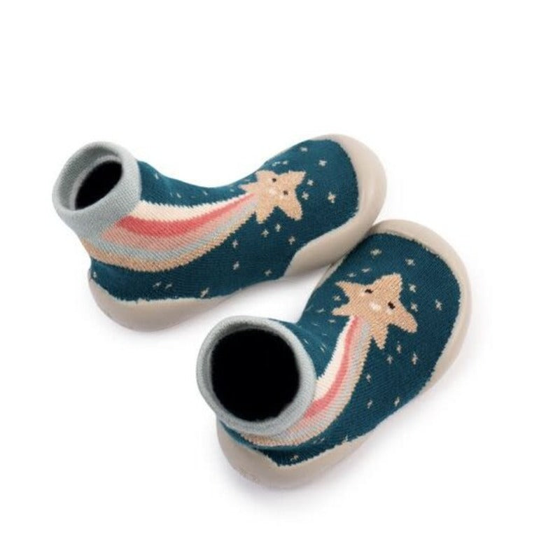 Chaussons chaussettes collegien étoile filante made in france