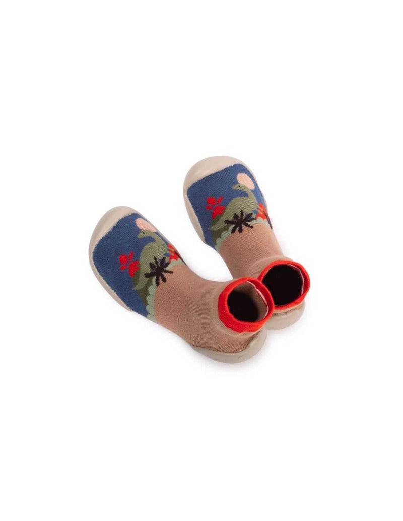 Chaussons Collégien Diplodocus Bleu