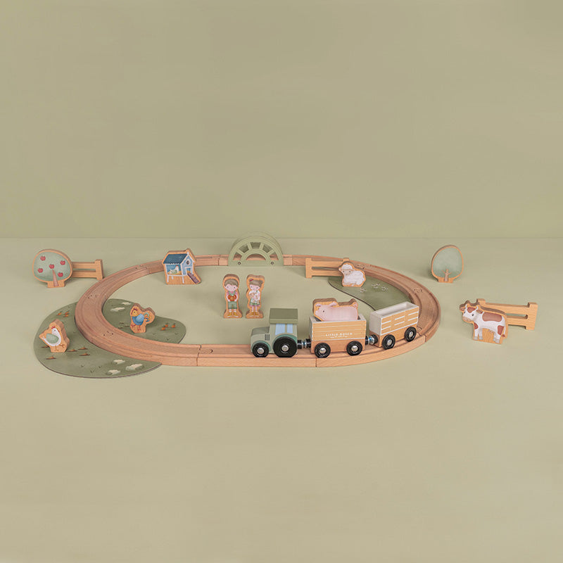Circuit Train en Bois - Little Farm