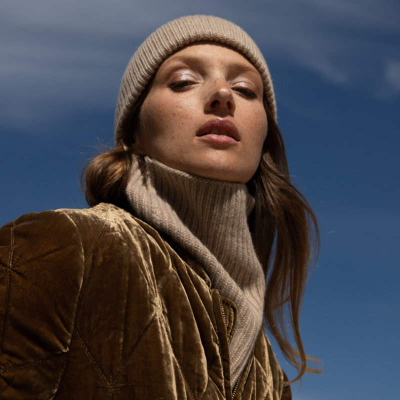 Col Beige en cachemire