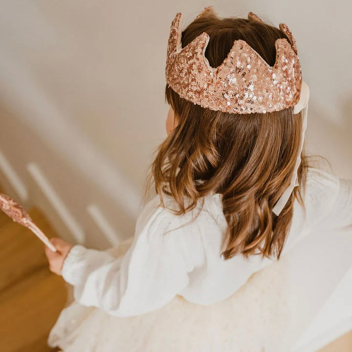 Couronne - sequins roses