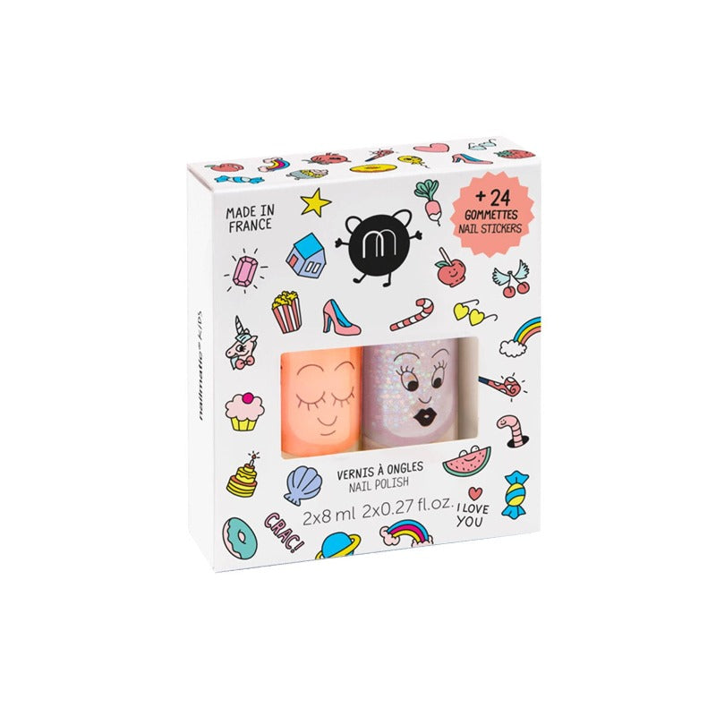 Vernis duo enfant + 24 gommettes