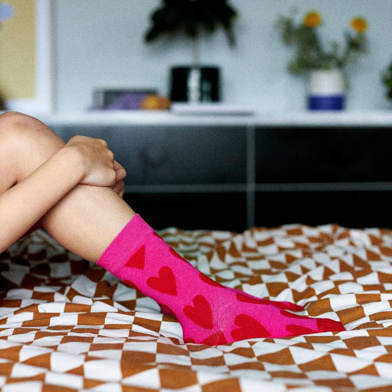 Chaussettes Georgette Coeur Rouge