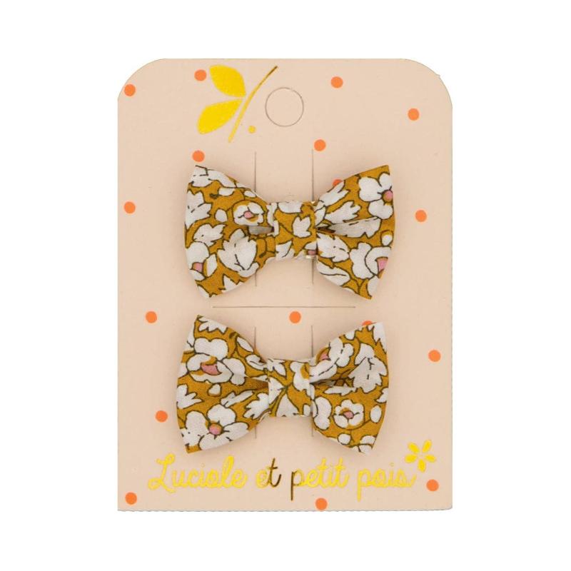Barrettes mini papillon - Liberty Feather Meadow (paire)