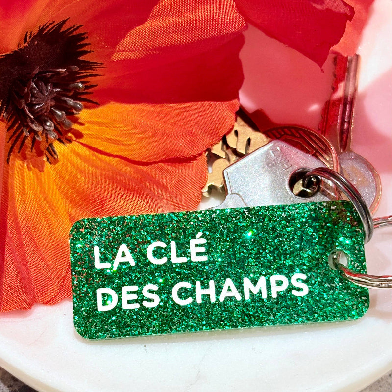 LA CLÉ DES CHAMPS Porte-clés à paillettes
