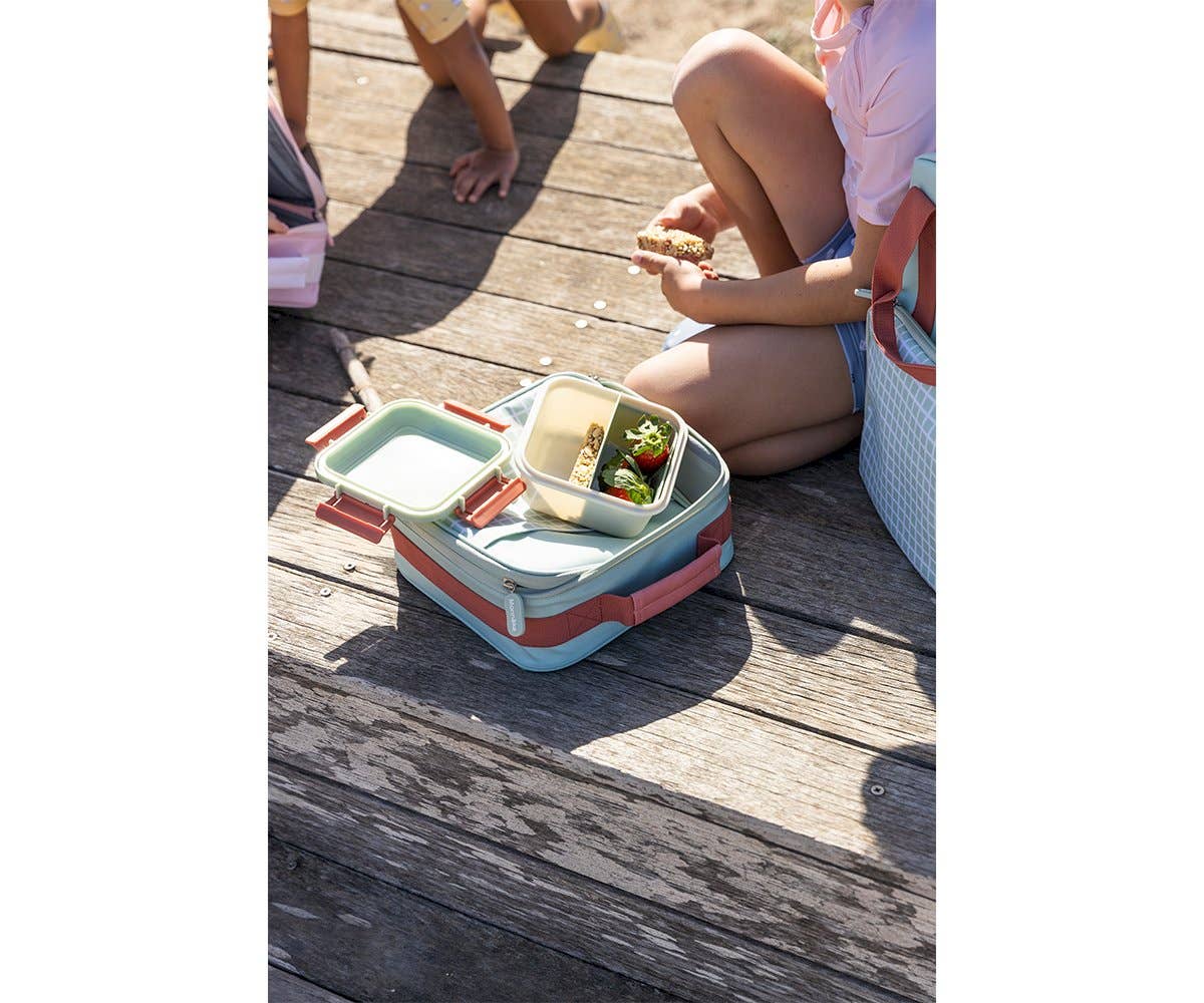 Boîte à lunch scolaire pour enfants Stripes Blue