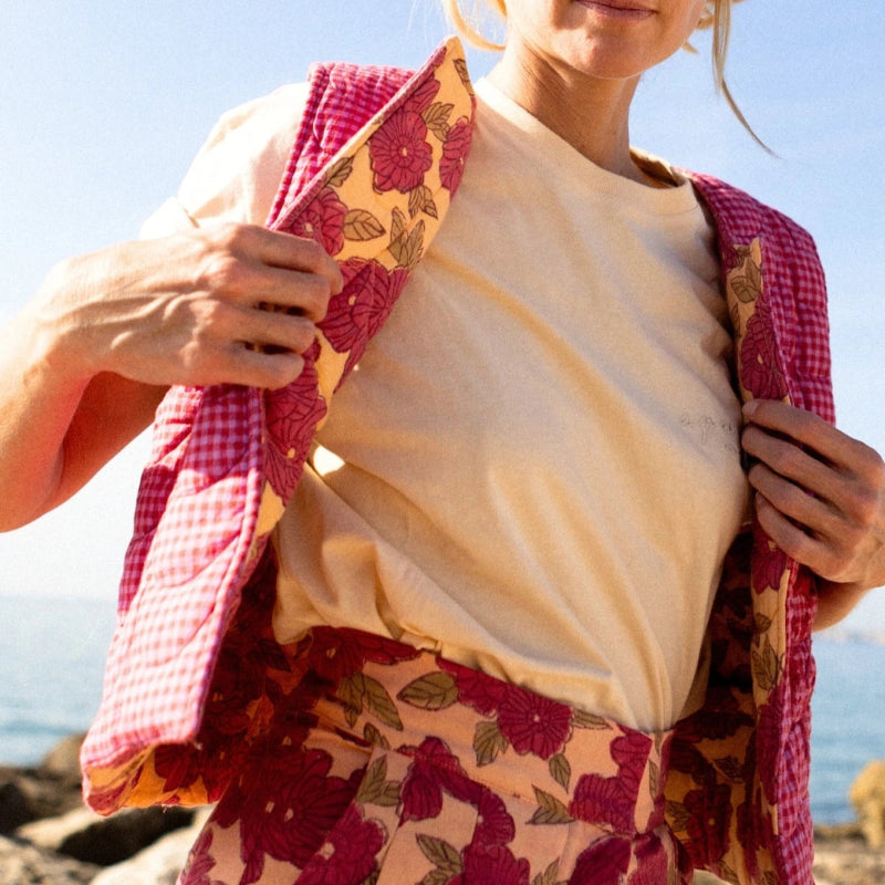 Gilet Sakari - Khadi Fuchsia