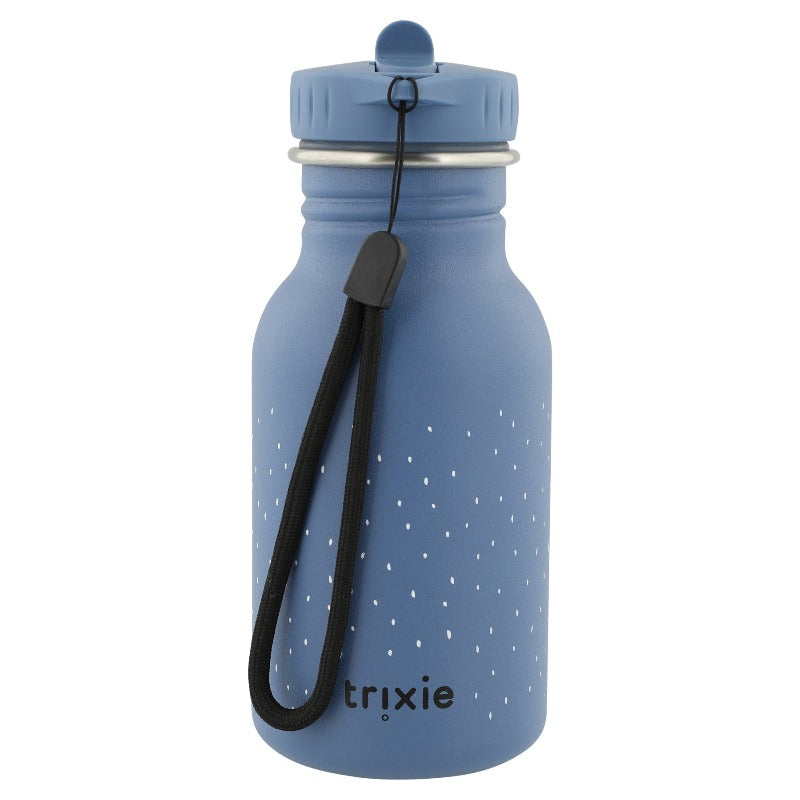 Bavoir en coton bio Trixie Baby, modèle elephant de coloris bleu