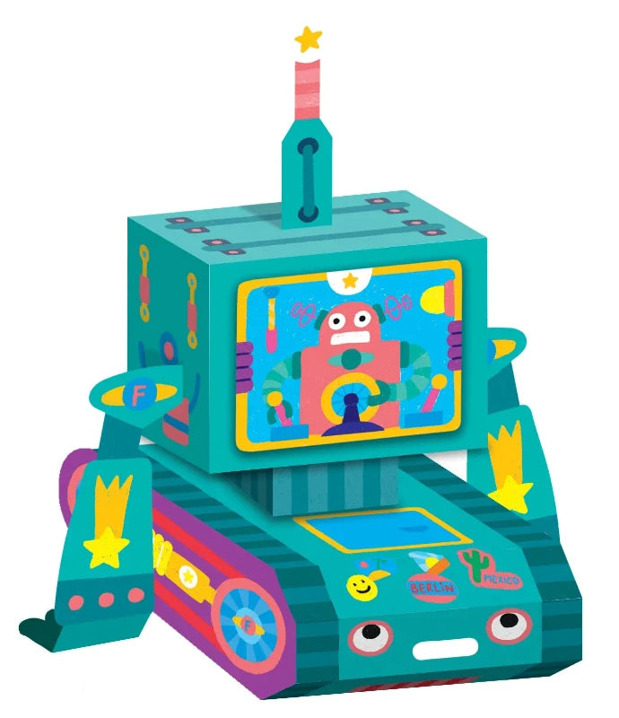 Les Ateliers Omy - Hello Robots - 3 paper Toys à fabriquer