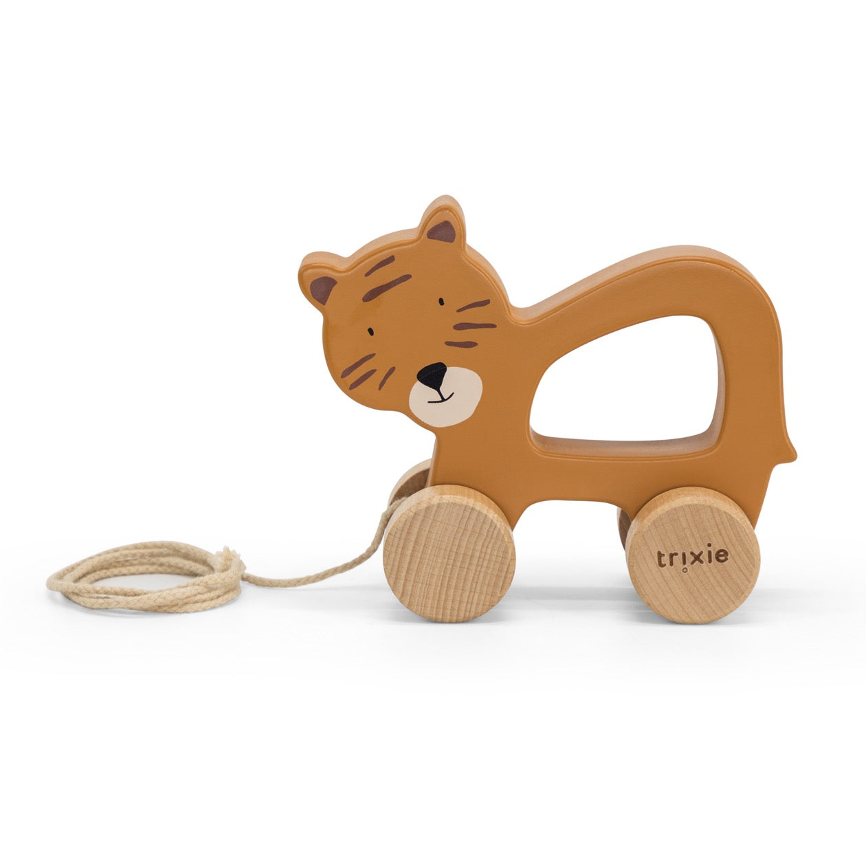 Jouet en bois à tirer Tigre de Trixie baby