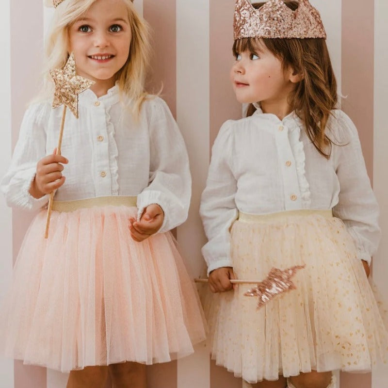 Jupe tutu - Rose tendre pois or