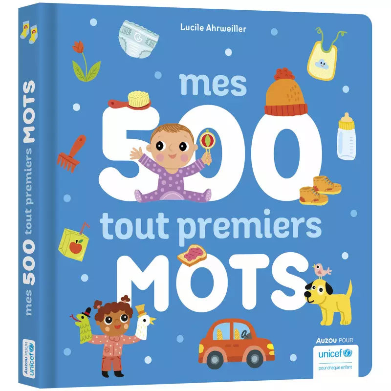 Dans un format pratique et maniable, un premier imagier de 500 mots rangé en plusieurs grands thèmes adaptés aux plus petits (corps humain, lieux, premières notions, objets, animaux, aliments…). L’imagier est un incontournable dans les premières lectures de bébé : cela permet de montrer, nommer et reconnaître les éléments de leur quotidien. Retrouvez notre sélection de livres Jeunesse aux Éditions Auzou, Marcel & Joachim & Maison Éliza
