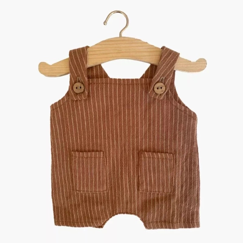 Salopette Antonin rayures noisette