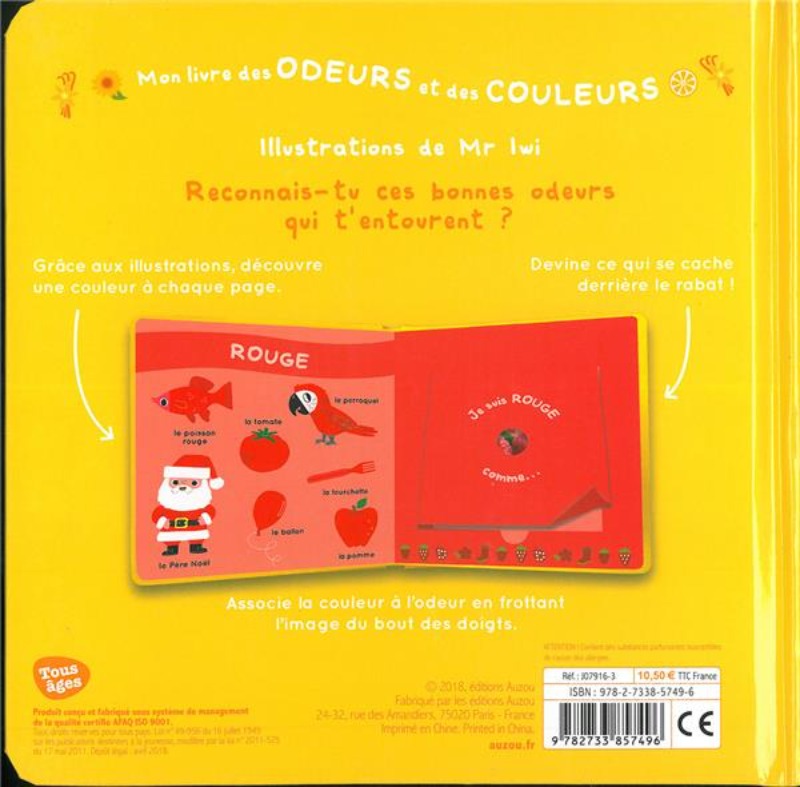 Mon livre des odeurs : Mes premières odeurs