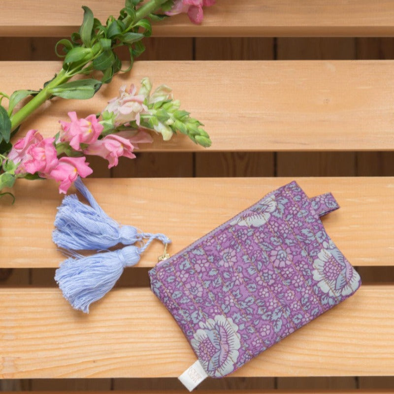 Porte-Monnaie en tissu - Loïs - Purple Dusk Grove