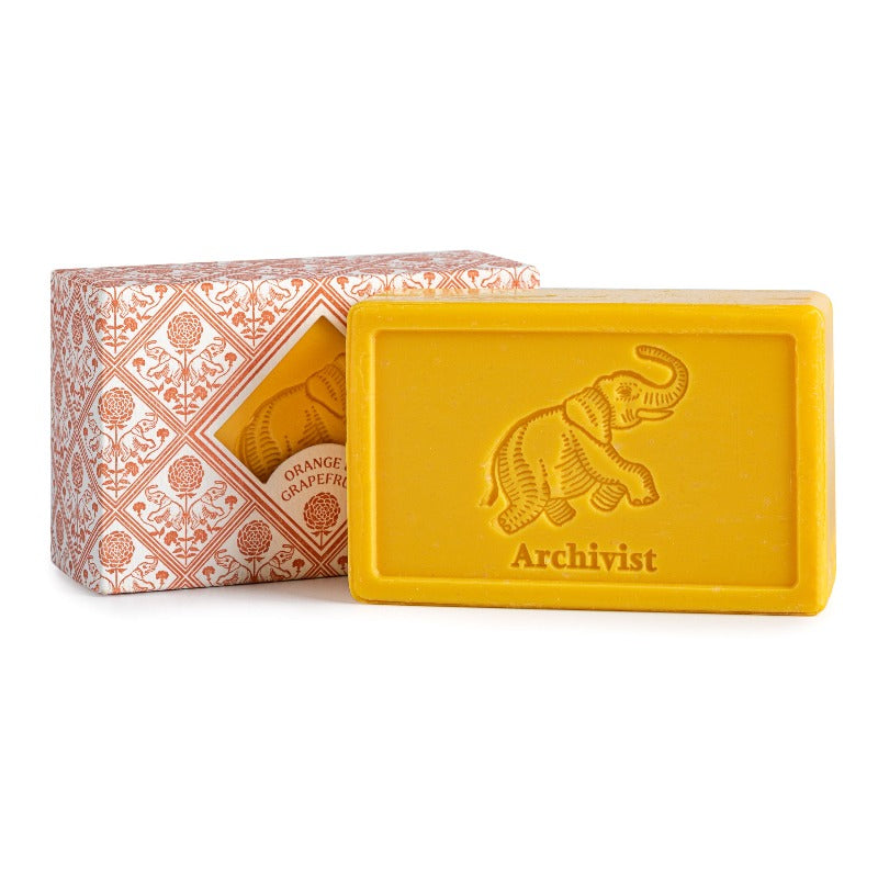Savon solide parfumé senteur Orange - Pamplemousse - L'éléphant