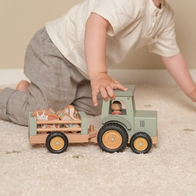 Tracteur en bois et sa remorque. Nouveauté Little Dutch collection Little Dutch.